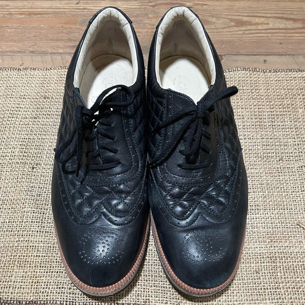 Chanel Quilted Oxfords